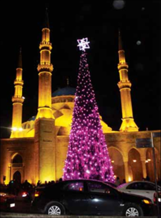 اضاءة شجرة الميلاد في بيروت صورة رقم 1