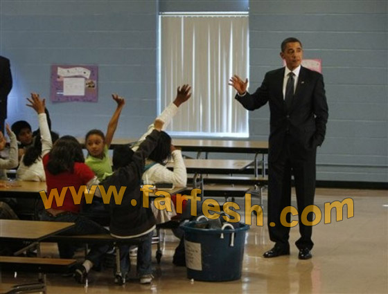 في مطعم الطلاب.. أوباما يحثّهم على القراءة..!!    صورة رقم 3
