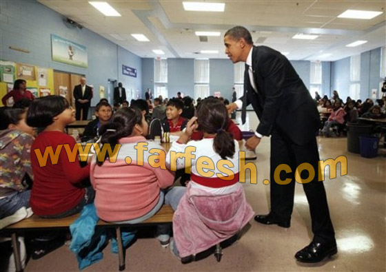 في مطعم الطلاب.. أوباما يحثّهم على القراءة..!!    صورة رقم 4
