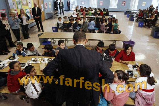في مطعم الطلاب.. أوباما يحثّهم على القراءة..!!    صورة رقم 10