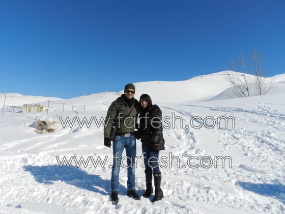 مسلسلات برو ينشر صورا حصرية للفنان يوسف الشريف وزوجته يتزلجان على الجليد صورة رقم 3