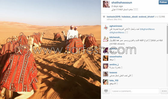 صور الفنانة العراقية شذى حسون تعتلي الناقة وتغني: (فوق الجمل) صورة رقم 3
