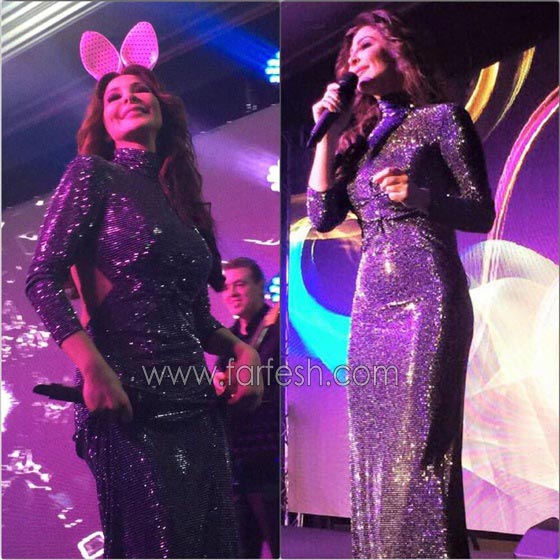  صور وفيديو رجل غريب يحتضن اليسا من الخلف حين سقطت على المسرح ! صورة رقم 1