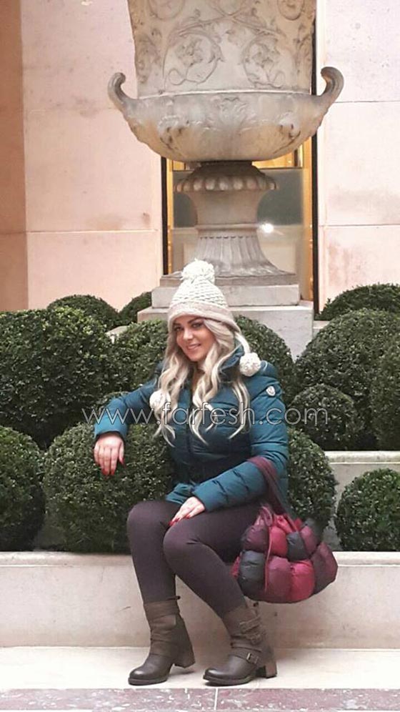 الشقراء مادلين مطر تشعل باريس اثارة في عز الشتاء..  صورة رقم 2
