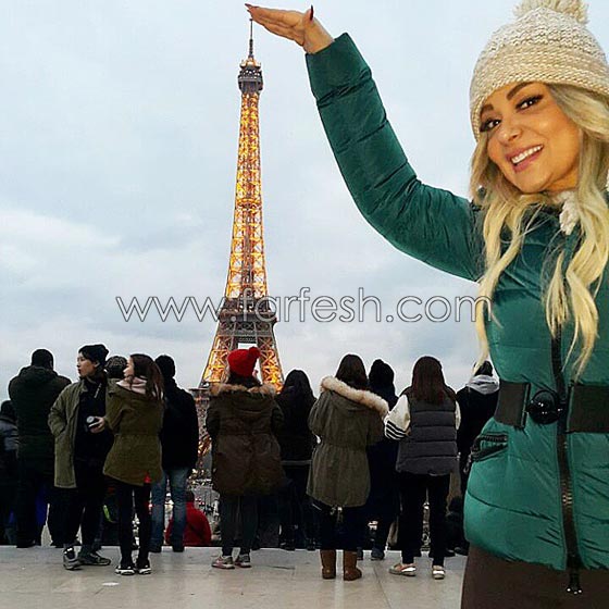 الشقراء مادلين مطر تشعل باريس اثارة في عز الشتاء..  صورة رقم 12