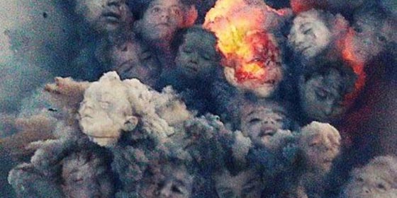  صور فنانين من فلسطين، سوريا، العراق وليبيا يحوّلون دخان القنابل الى لوحات فنية إبداعية صورة رقم 1