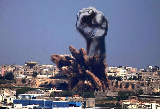  صور فنانين من فلسطين، سوريا، العراق وليبيا يحوّلون دخان القنابل الى لوحات فنية إبداعية صورة رقم 18