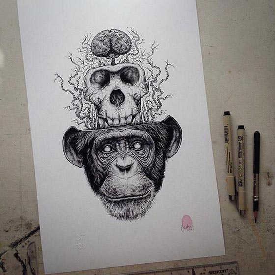 بالصور.. بول جاكسون فنان مبدع يحول رسوماته الى هياكل عظمية صورة رقم 2 بالصور.. بول جاكسون فنان مبدع يحول رسوماته الى هياكل عظمية صورة رقم 2