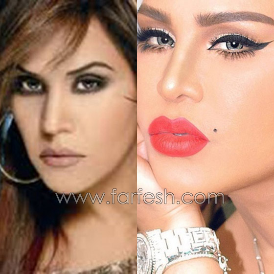 بالصور.. شاهد كم يغير تجميل الحواجب والشفاه في اطلالة الفنانات صورة رقم 1
