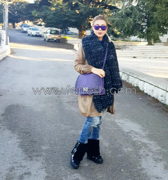 صور ابنة نوال الزغبي (تيا) تتزلج مع حبيبها على الثلوج في لبنان صورة رقم 3