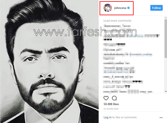 المصارع العالمي جون سينا ينشر صورة النجم تامر حسني فما السر؟ صورة رقم 1 المصارع العالمي جون سينا ينشر صورة النجم تامر حسني فما السر؟ صورة رقم 1