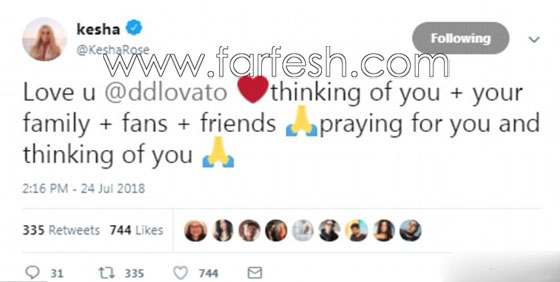نقل ديمي لوفاتو إلى المستشفى بسبب جرعة زائدة من الهيروين والمشاهير يصلون من أجلها! صورة رقم 17 نقل ديمي لوفاتو إلى المستشفى بسبب جرعة زائدة من الهيروين والمشاهير يصلون من أجلها! صورة رقم 17