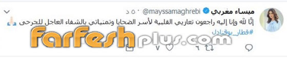 نجوم ينعون ضحايا قطار المغرب بينهم سميرة سعيد، احلام وحاتم عمور صورة رقم 3