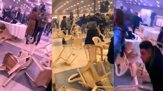 فيديو صادم: حفل خطوبة في لبنان ينقلب الى مشاجره عنيفة  وتكسير جماعي بالكراسي والطاولات! صورة رقم 2