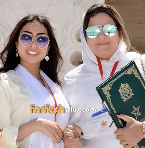 صور دنيا بطمة في ضريح الملك محمد الخامس بالحجاب ومع ابنتها غزل صورة رقم 2