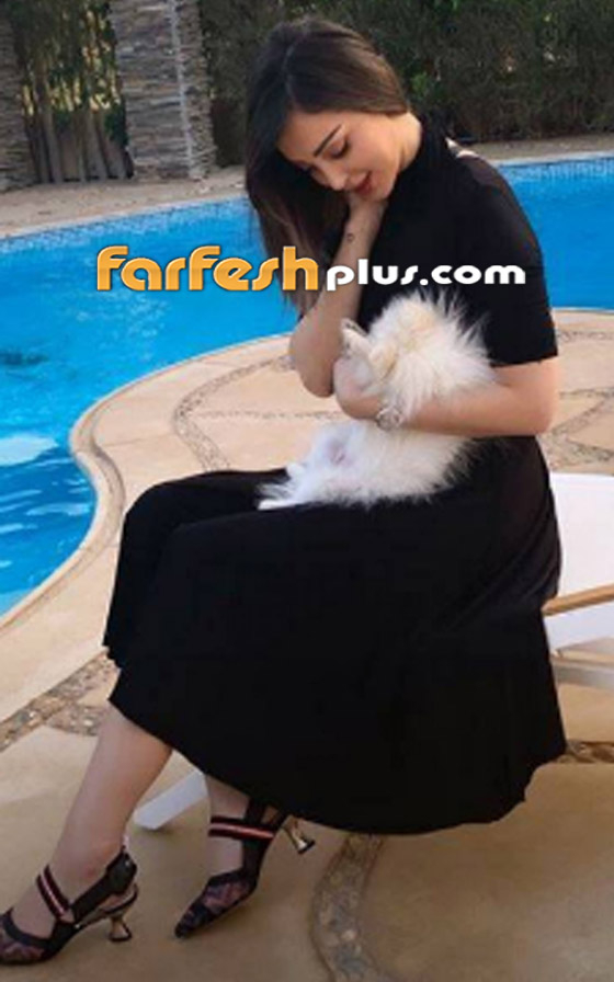 المغربية بسمة بوسيل زوجة تامر حسني بفستان أسود خطف كل الأنظار! صور صورة رقم 5