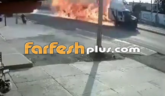 فيديو: شاحنة ضخمة تتحول إلى كتلة منطلقة من النيران مشتعلة بين السيارات صورة رقم 2
