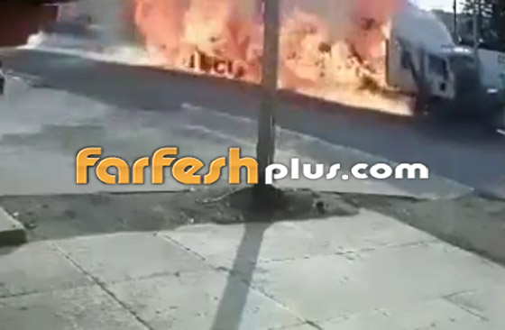 فيديو: شاحنة ضخمة تتحول إلى كتلة منطلقة من النيران مشتعلة بين السيارات صورة رقم 3