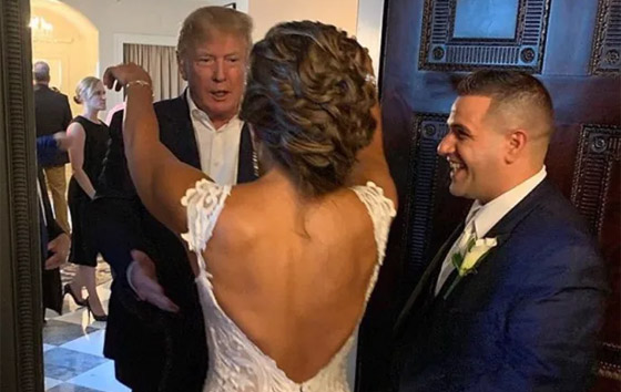 دونالد ترامب يفاجئ عروسين بحضور حفل زفافهما صورة رقم 13