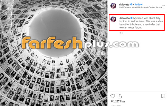 المغنية الأمريكية ديمي لوفاتو بعد زيارتها لإسرائيل: آسفة.. لم أكن أعلم! صورة رقم 4 المغنية الأمريكية ديمي لوفاتو بعد زيارتها لإسرائيل: آسفة.. لم أكن أعلم! صورة رقم 4