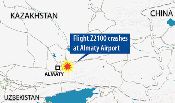 قتلى وجرحى بسقوط طائرة وتحطمها بعد اصطدامها بمبنى في كازاخستان! صورة رقم 7