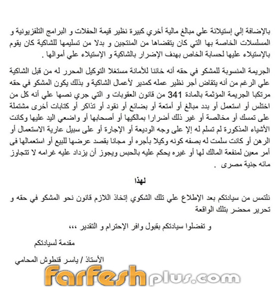محامي هيفاء وهبي: وزيري سرق 63 مليون فإما أن يتأسف ويرجعها أو السجن! صورة رقم 2