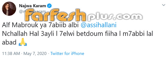 نجوى كرم تهنئ عاصي الحلاني على كليب أغنية (بعشقك).. بالفيديو صورة رقم 1