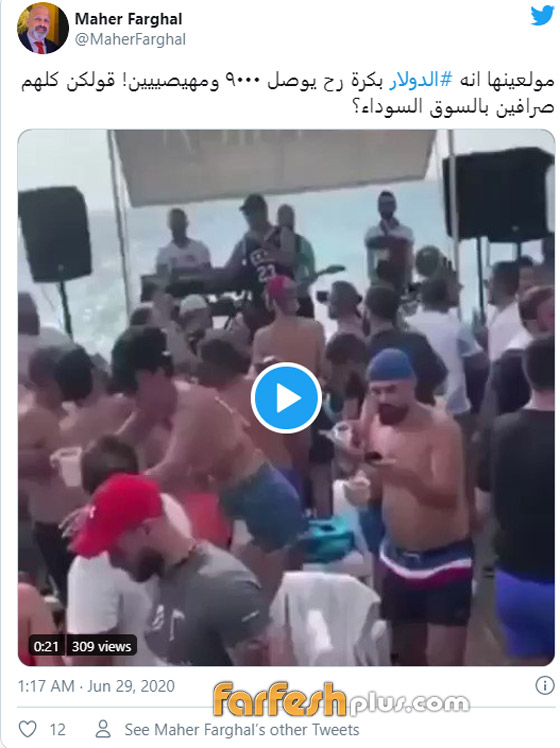 فيديو عن ارتفاع الدولار مع غناء ورقص ورفع كؤوس يثير غضب اللبنانيين صورة رقم 4