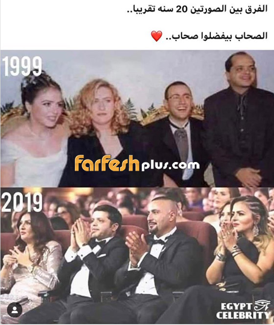 صورة احمد السقا قبل 21 عاما في حفل زفافه مع العروس ومحمد هنيدي  صورة رقم 1