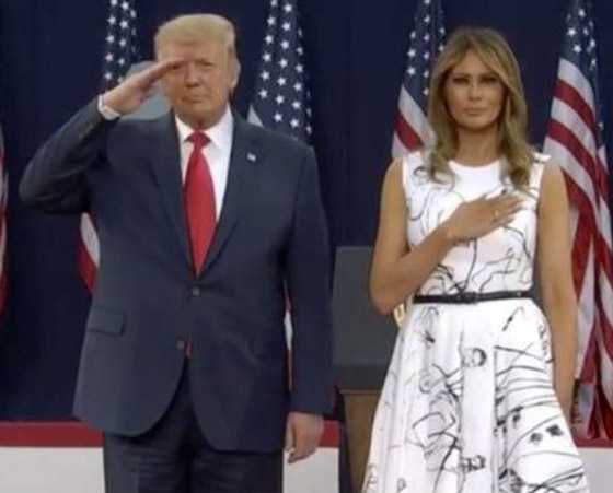 الرئيس ترامب يرتكب خطأ محرجا فادحا خلال النشيد الوطني الأمريكي! صورة رقم 3