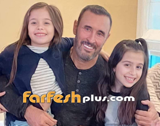 القيصر كاظم الساهر في أحدث ظهور له برفقة حفيدتيه (صور) صورة رقم 2