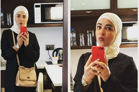 صور ايمي سمير غانم بالحجاب وعباءة سوداء..هل اعتزلت الفن؟ صورة رقم 2