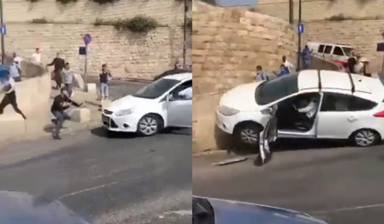 فيديوهات صادمة: بعد اقتحام شرطة إسرائيل للمسجد الأقصى، مستوطن يدهس مصلين ويقول: هم رجموني بالحجارة صورة رقم 2