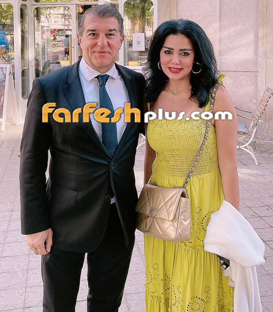 صور رانيا يوسف مع رئيس نادي برشلونة وتعلق: (هو طلب يتصور معي)! فيديو صورة رقم 4