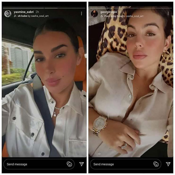 فيديو وصور: جورجينا صديقة رونالدو تتهم ياسمين صبري  بتقليدها وتحرجها: 