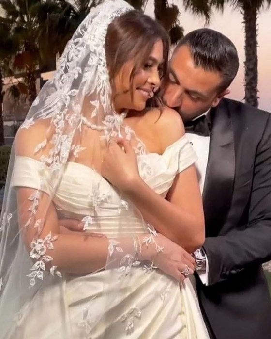 فيديو صور : حفل زفاف الفنانة هاجر أحمد وتامر حسني يشعل الاجواء صورة رقم 2