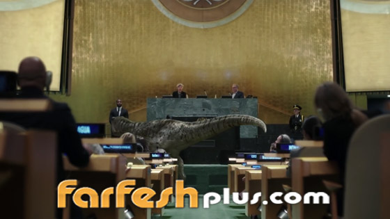 فيديو: ديناصور يقتحم قاعة الجمعية العامة للأمم المتحدة ويحذر من مخاطر صورة رقم 5