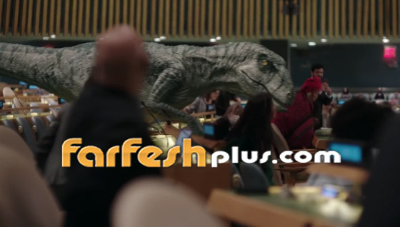 فيديو: ديناصور يقتحم قاعة الجمعية العامة للأمم المتحدة ويحذر من مخاطر صورة رقم 6