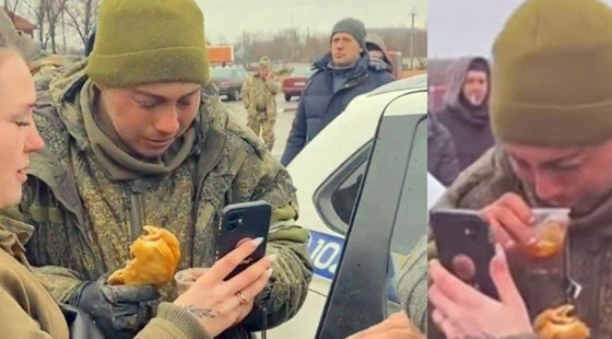 بالفيديو: معاملة إنسانية لجندي روسي سلم نفسه بأوكرانيا وبكى لوالدته! صورة رقم 8