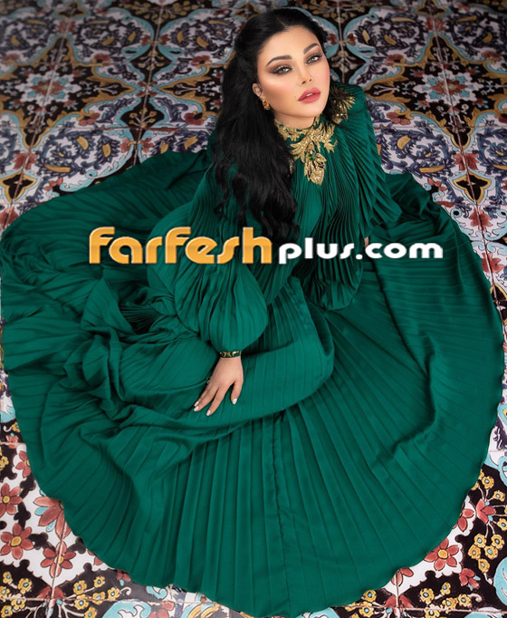 صور هيفاء وهبي بإطلالات رمضانية خطفت الأنظار.. ما سعرها؟ عباءة برتقالية مطرزة بالذهب وفستان أخضر واسع صورة رقم 2