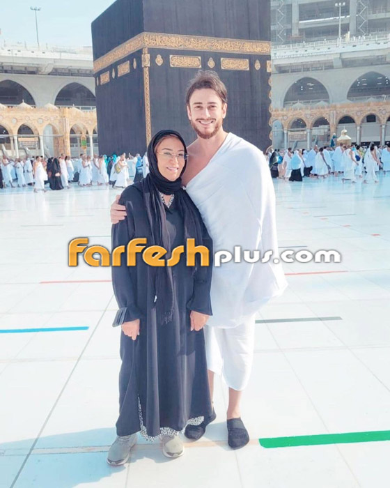 بالصور.. سعد لمجرد يؤدي مناسك العمرة برفقة والدته صورة رقم 1