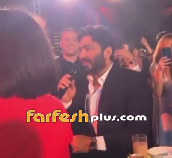 فيديو: بسمة بوسيل تفاجئ تامر حسني وتغني معه 
