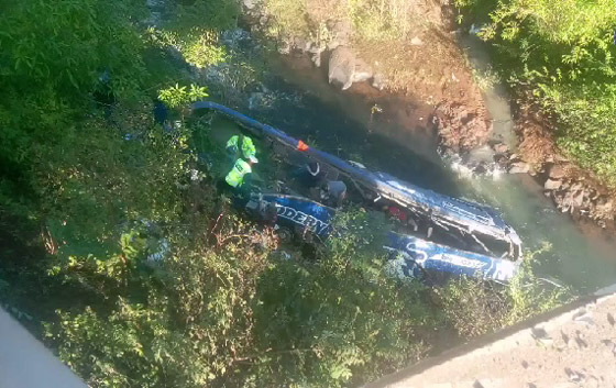 فيديو: مقتل 33 بسقوط حافلة وتحطمها بوادي عميق من أعلى جسر بكينيا صورة رقم 12