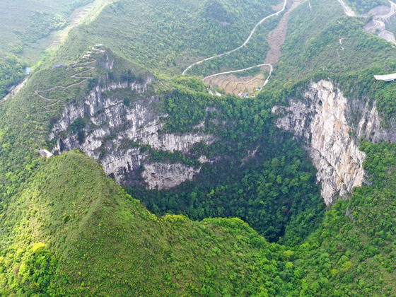 تشبه القصص الخيالية.. اكتشاف غابة كاملة داخل حفرة عميقة في الصين صورة رقم 2