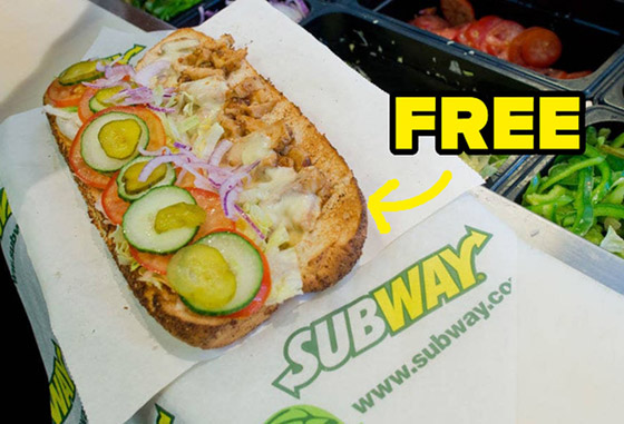 مطاعم Subway تقدم فرصة للفوز بشطائر مجانية مدى الحياة! وهذا الشرط صورة رقم 4