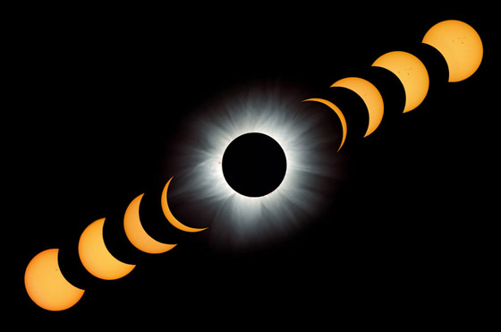كيف يحدث كسوف الشمس.. فيديو مذهل للحظات تغرق الكوكب في الظلام صورة رقم 9