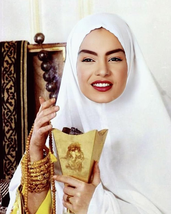 شيريهان تطل بالحجاب في صورة جديدة مع مسبحة ومبخرة صورة رقم 1
