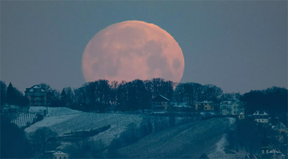 لحظات ساحرة.. أول قمر مكتمل لعام 2025 صورة رقم 2