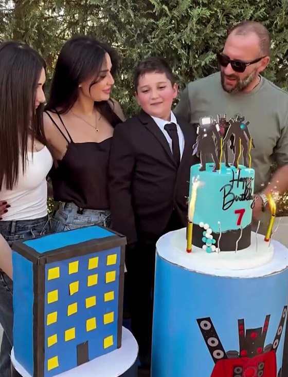 سيرين عبد النور تحتفل مع زوجها بعيد ميلاد ابنها كريستيانو صورة رقم 1